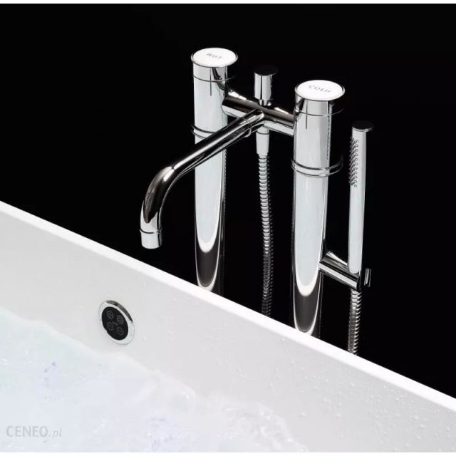 Zucchetti Savoir Freestanding Bathtub Set ZSA275.CC-Zucchetti-Nickel nickel handles