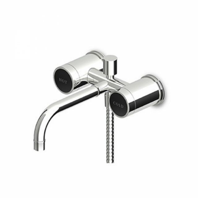 Zucchetti Savoir Bathtub / Shower Wall Set ZSA226.CC-Zucchetti-Chrome with chromed handles